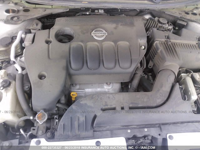 1N4AL24E68C239209 - 2008 NISSAN ALTIMA 2.5S SILVER photo 10