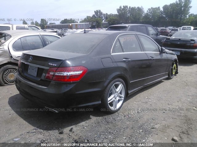 WDDHF9AB0BA501723 - 2011 MERCEDES-BENZ E 550 4MATIC BLACK photo 4