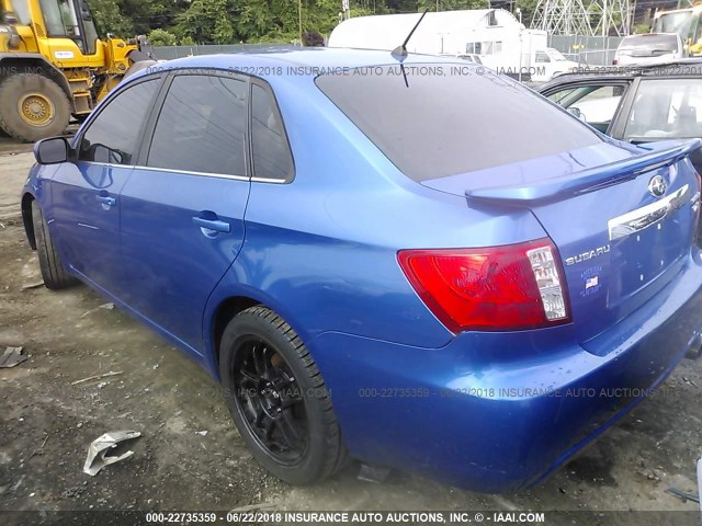 JF1GE74618G507893 - 2008 SUBARU IMPREZA WRX BLUE photo 3