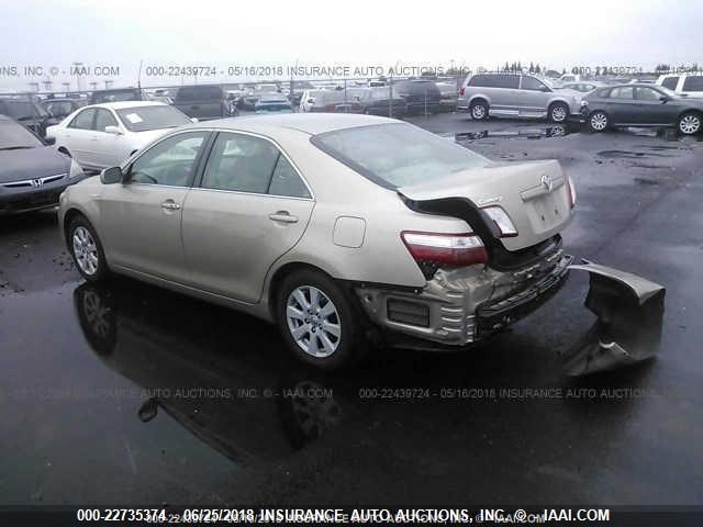 4T1BB46K97U018515 - 2007 TOYOTA CAMRY NEW GENERAT HYBRID GOLD photo 3