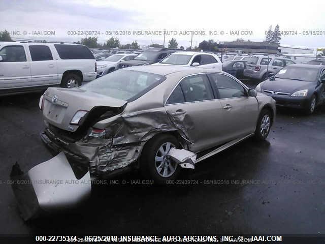 4T1BB46K97U018515 - 2007 TOYOTA CAMRY NEW GENERAT HYBRID GOLD photo 4