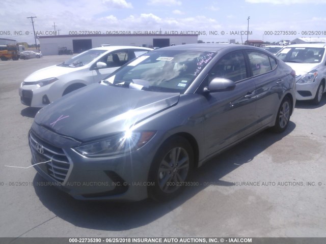 5NPD84LF1JH358357 - 2018 HYUNDAI ELANTRA SEL/VALUE/LIMITED GRAY photo 2