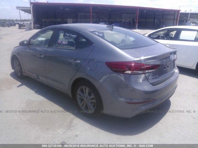 5NPD84LF1JH358357 - 2018 HYUNDAI ELANTRA SEL/VALUE/LIMITED GRAY photo 3