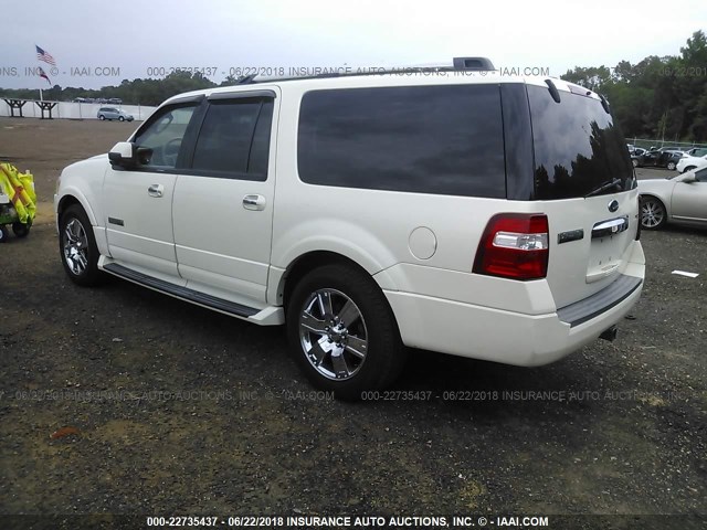 1FMFK19537LA93660 - 2007 FORD EXPEDITION EL LIMITED WHITE photo 3