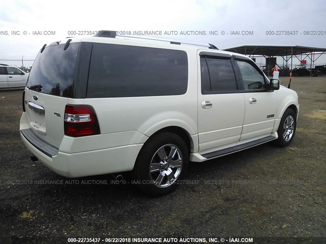 1FMFK19537LA93660 - 2007 FORD EXPEDITION EL LIMITED WHITE photo 4