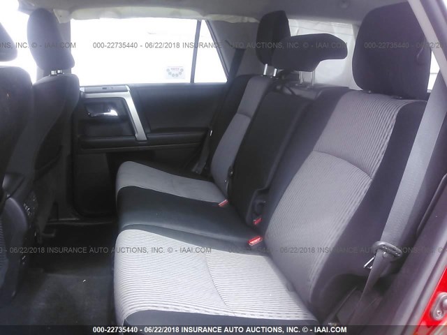 JTEBU5JRXJ5484685 - 2018 TOYOTA 4RUNNER SR5 PREM/LTDL/TRAIL/TRD RED photo 8