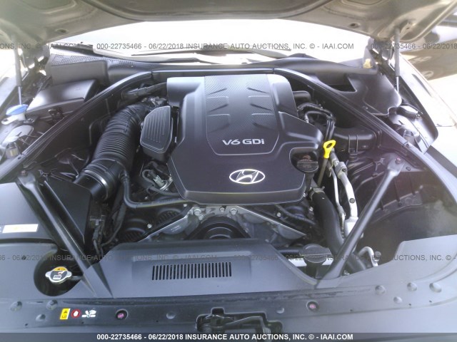 KMHGN4JE4FU067800 - 2015 HYUNDAI GENESIS 3.8L BROWN photo 10