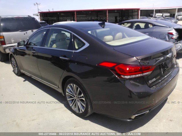 KMHGN4JE4FU067800 - 2015 HYUNDAI GENESIS 3.8L BROWN photo 3