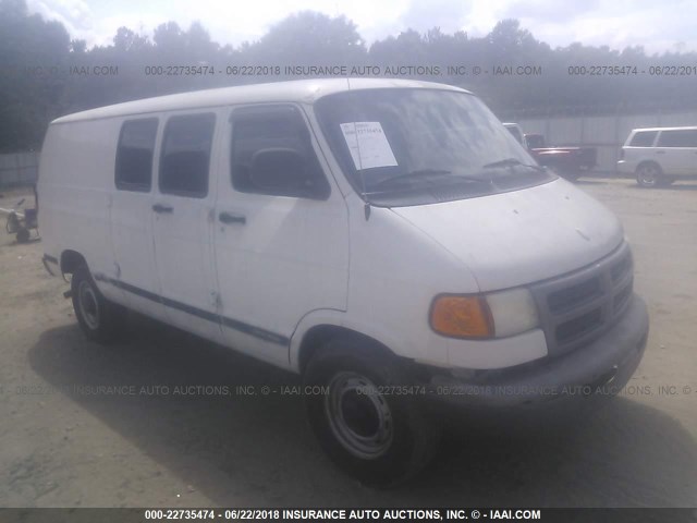 2B7JB21Z02K107655 - 2002 DODGE RAM VAN B2500 WHITE photo 1