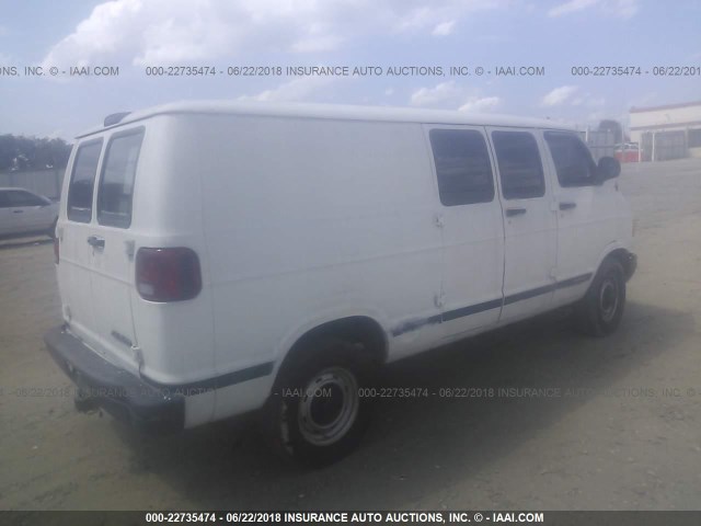 2B7JB21Z02K107655 - 2002 DODGE RAM VAN B2500 WHITE photo 4