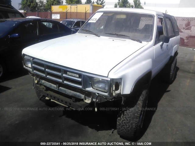 JT4RN62D3G0058738 - 1986 TOYOTA 4RUNNER RN60 WHITE photo 2