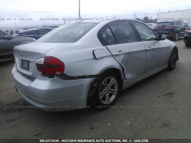 WBAVC93568K039150 - 2008 BMW 328 XI SILVER photo 4