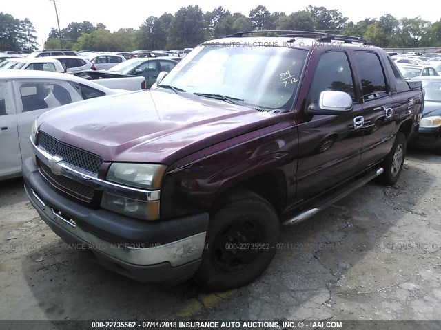 3GNEC12Z05G114587 - 2005 CHEVROLET AVALANCHE C1500 MAROON photo 2