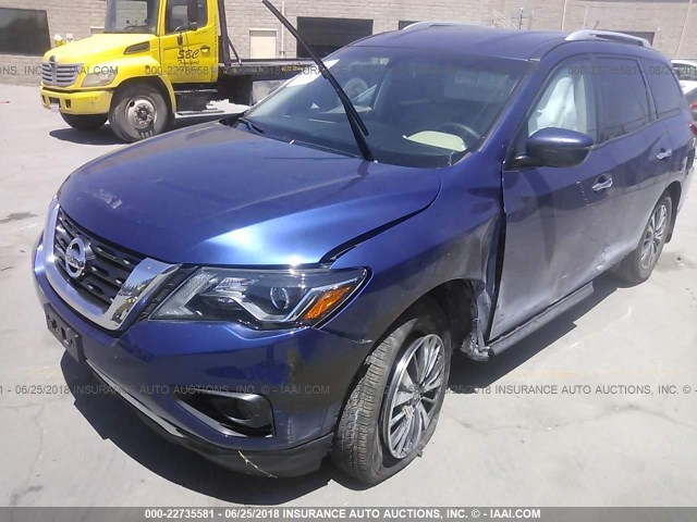 5N1DR2MN3HC610859 - 2017 NISSAN PATHFINDER S/SV/SL/PLATINUM 蓝色 照片 2