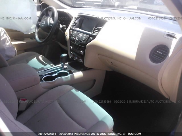 5N1DR2MN3HC610859 - 2017 NISSAN PATHFINDER S/SV/SL/PLATINUM 蓝色 照片 5