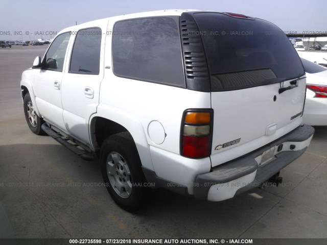 1GNEC13T85R224944 - 2005 CHEVROLET TAHOE C1500 WHITE photo 3