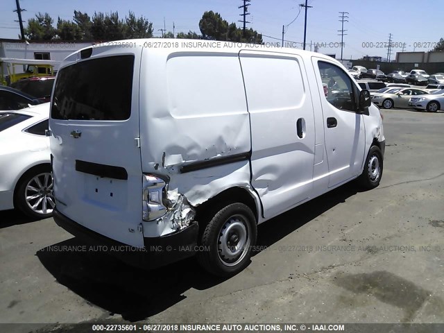 3N63M0YN3FK697518 - 2015 CHEVROLET CITY EXPRESS LS WHITE photo 4