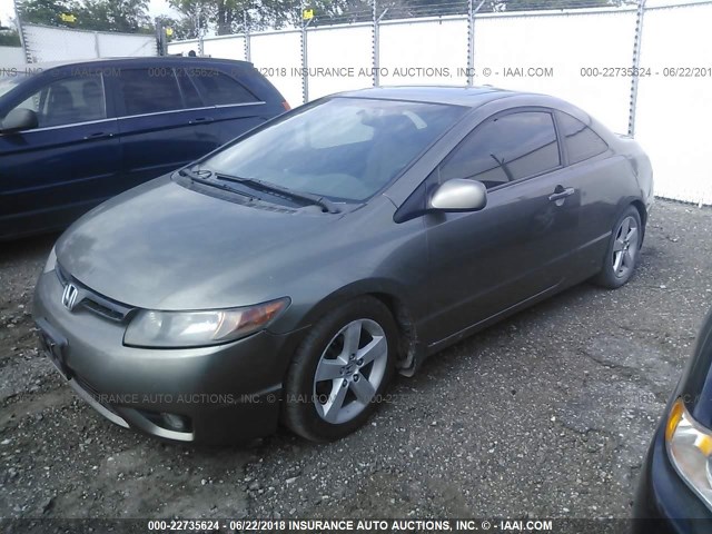 2HGFG12816H508630 - 2006 HONDA CIVIC EX ნაცრისფერი ფოტო 2