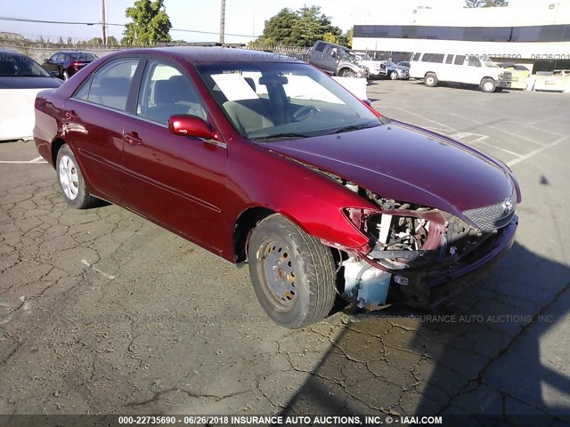 JTDBE32K920046312 - 2002 TOYOTA CAMRY LE/XLE/SE Qırmızı foto 1