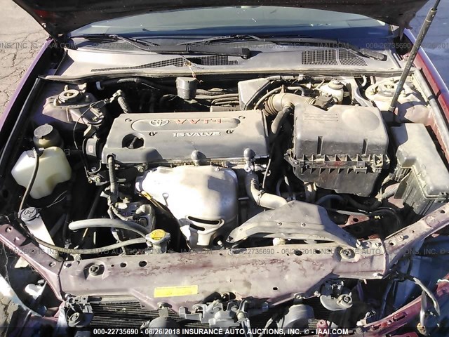 JTDBE32K920046312 - 2002 TOYOTA CAMRY LE/XLE/SE RED photo 10