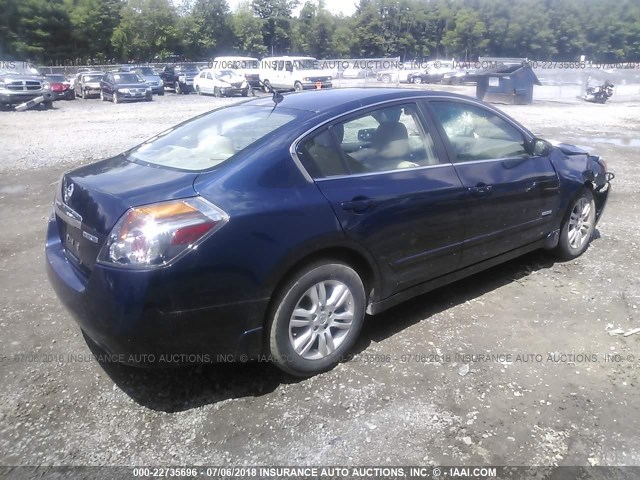 1N4CL2AP2AC187078 - 2010 NISSAN ALTIMA HYBRID BLUE photo 4