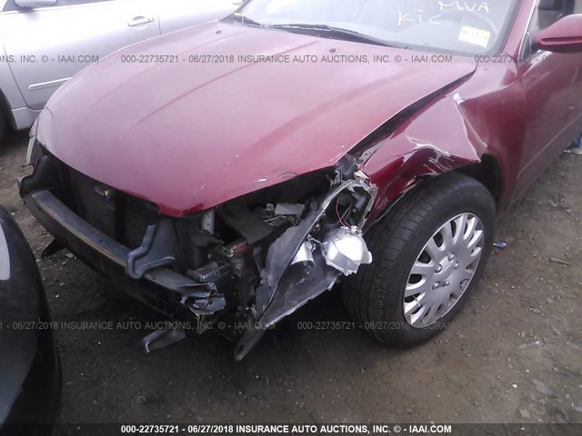 1N4AL11D45C178833 - 2005 NISSAN ALTIMA S/SL RED photo 6