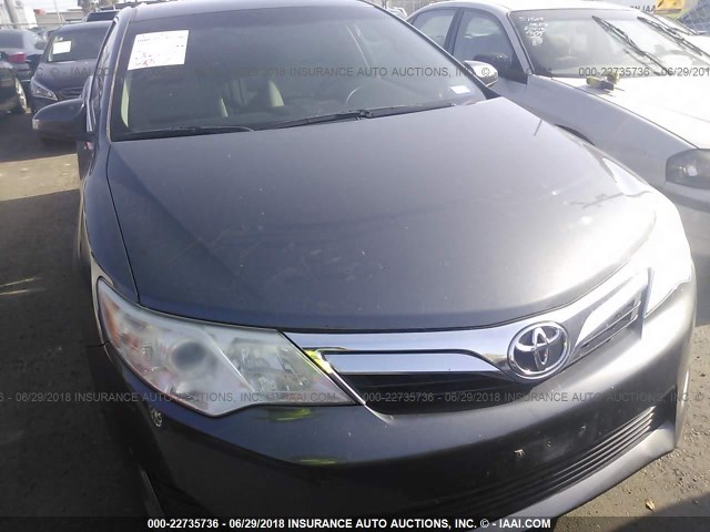 4T4BF1FK7DR311365 - 2013 TOYOTA CAMRY L/SE/LE/XLE GRAY photo 6