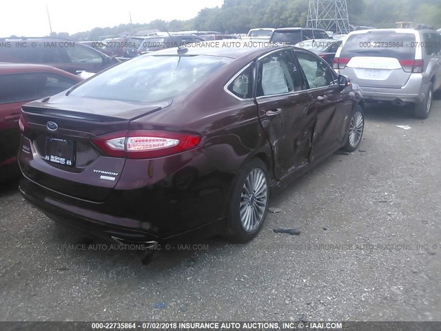 3FA6P0K99GR228192 - 2016 FORD FUSION TITANIUM BROWN photo 4