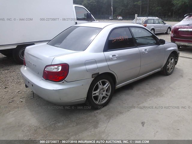 JF1GD67545G521377 - 2005 SUBARU IMPREZA RS SILVER photo 4