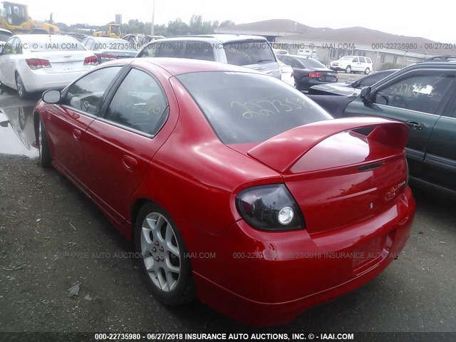 1B3AS66S04D502775 - 2004 DODGE NEON SRT-4 RED photo 3