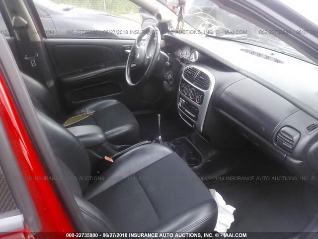 1B3AS66S04D502775 - 2004 DODGE NEON SRT-4 RED photo 5