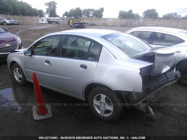 1G8AF52F64Z201981 - 2004 SATURN ION LEVEL 1 SILVER photo 3