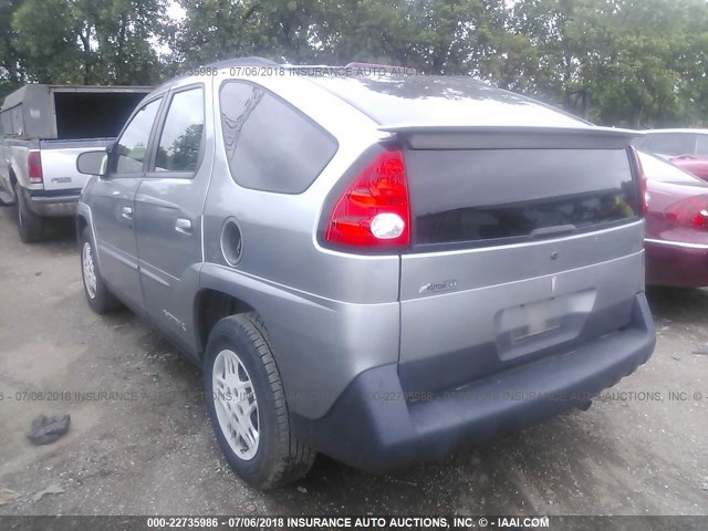 3G7DA03E44S561157 - 2004 PONTIAC AZTEK SILVER photo 3