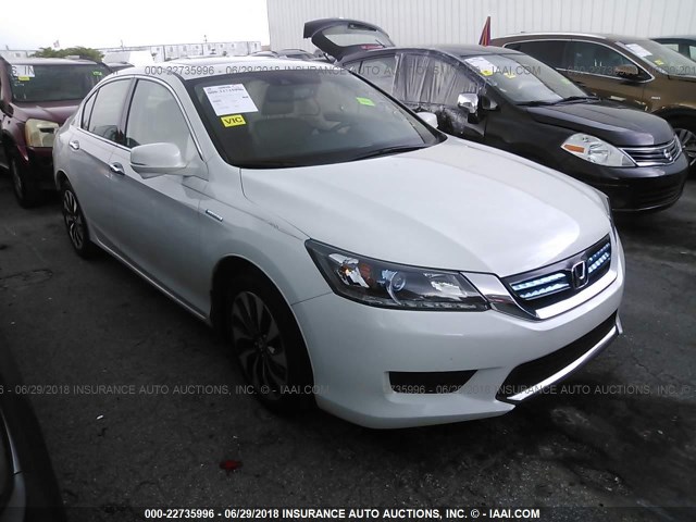 1HGCR6F54FA002184 - 2015 HONDA ACCORD HYBRID/EXL WHITE photo 1