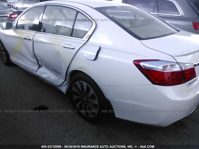 1HGCR6F54FA002184 - 2015 HONDA ACCORD HYBRID/EXL WHITE photo 6