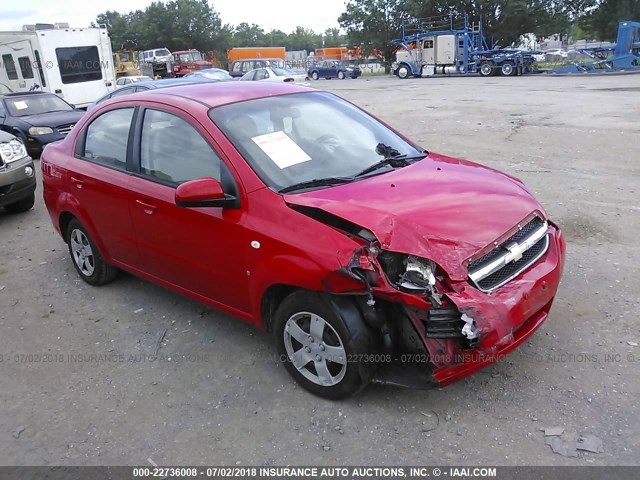 KL1TD566X7B134532 - 2007 CHEVROLET AVEO LS RED photo 1