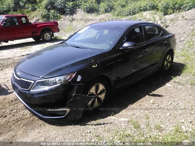 KNAGM4AD3D5053194 - 2013 KIA OPTIMA HYBRID BLACK photo 2