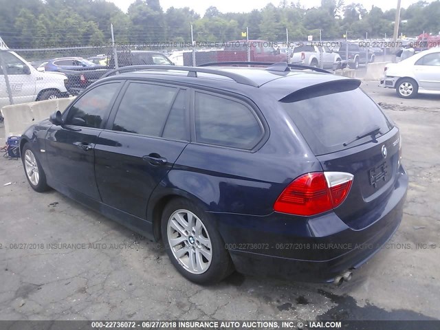 WBAVT73547FZ35569 - 2007 BMW 328 XIT BLUE photo 3