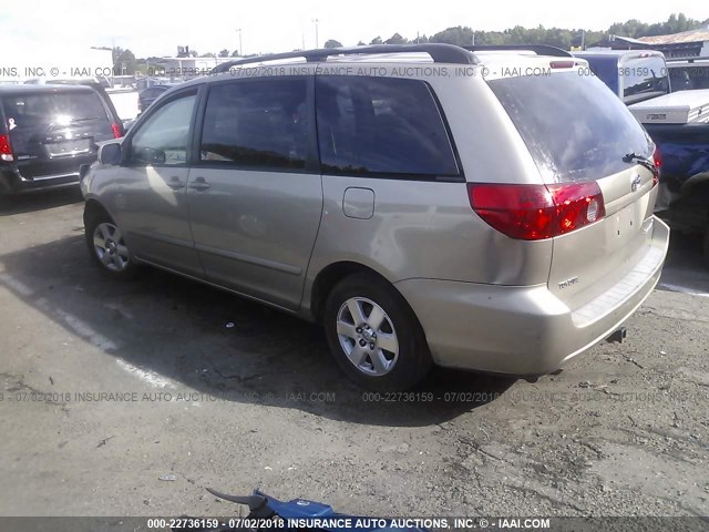 5TDZA22C66S577208 - 2006 TOYOTA SIENNA XLE/XLE LIMITED Champagne photo 3