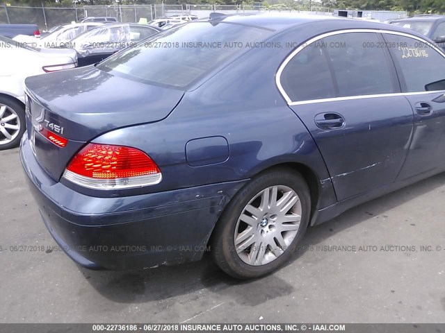 WBAGL63472DP57171 - 2002 BMW 745 I BLUE photo 6