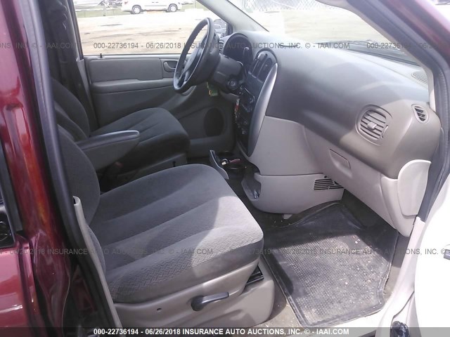 2A4GP54L67R262207 - 2007 CHRYSLER TOWN & COUNTRY TOURING BURGUNDY photo 5