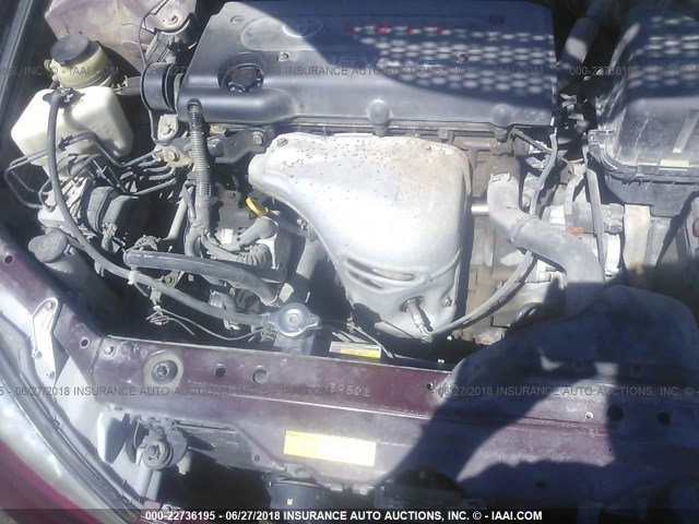 4T1BE32K12U066428 - 2002 TOYOTA CAMRY LE/XLE/SE მუქწითელი ფოტო 10