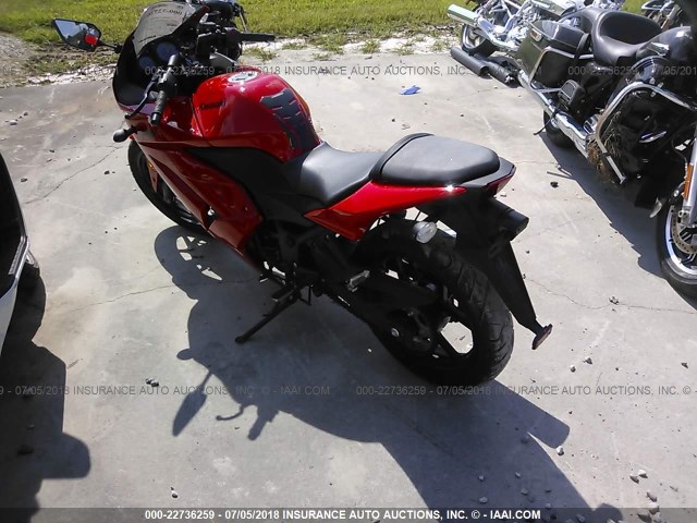 JKAEXMJ119DA22365 - 2009 KAWASAKI EX250 J RED photo 3