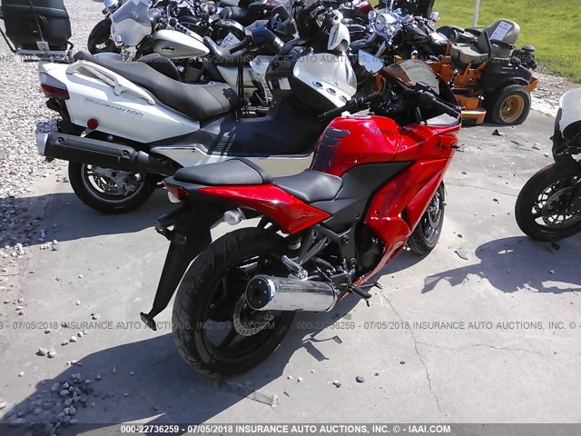 JKAEXMJ119DA22365 - 2009 KAWASAKI EX250 J RED photo 4