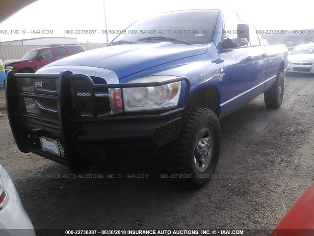 3D7KS28C57G735503 - 2007 DODGE RAM 2500 ST/SLT BLUE photo 2