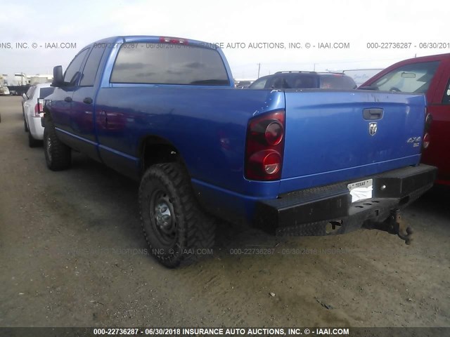 3D7KS28C57G735503 - 2007 DODGE RAM 2500 ST/SLT 蓝色 照片 3