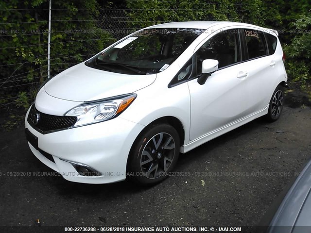 3N1CE2CP3FL423270 - 2015 NISSAN VERSA NOTE S/S PLUS/SV/SL/SR WHITE photo 2