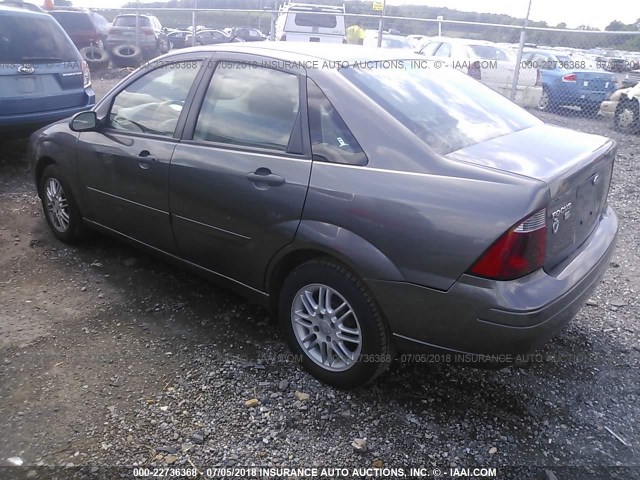 1FAFP34N37W169195 - 2007 FORD FOCUS ZX4/S/SE/SES GRAY photo 3