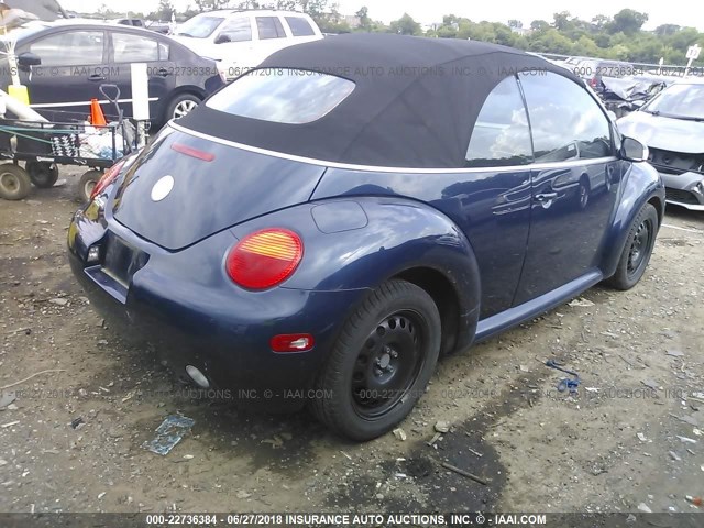 3VWBM31Y25M310316 - 2005 VOLKSWAGEN NEW BEETLE GL 蓝色 照片 4