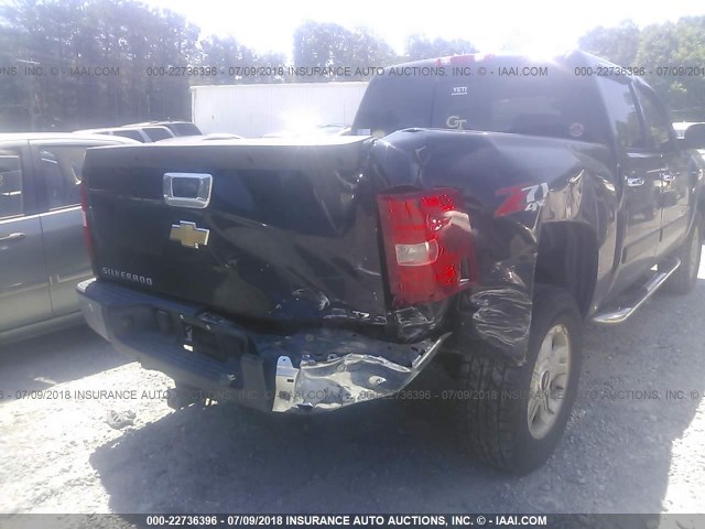 2GCEK13YX71555589 - 2007 CHEVROLET SILVERADO K1500 CREW CAB BLACK photo 6